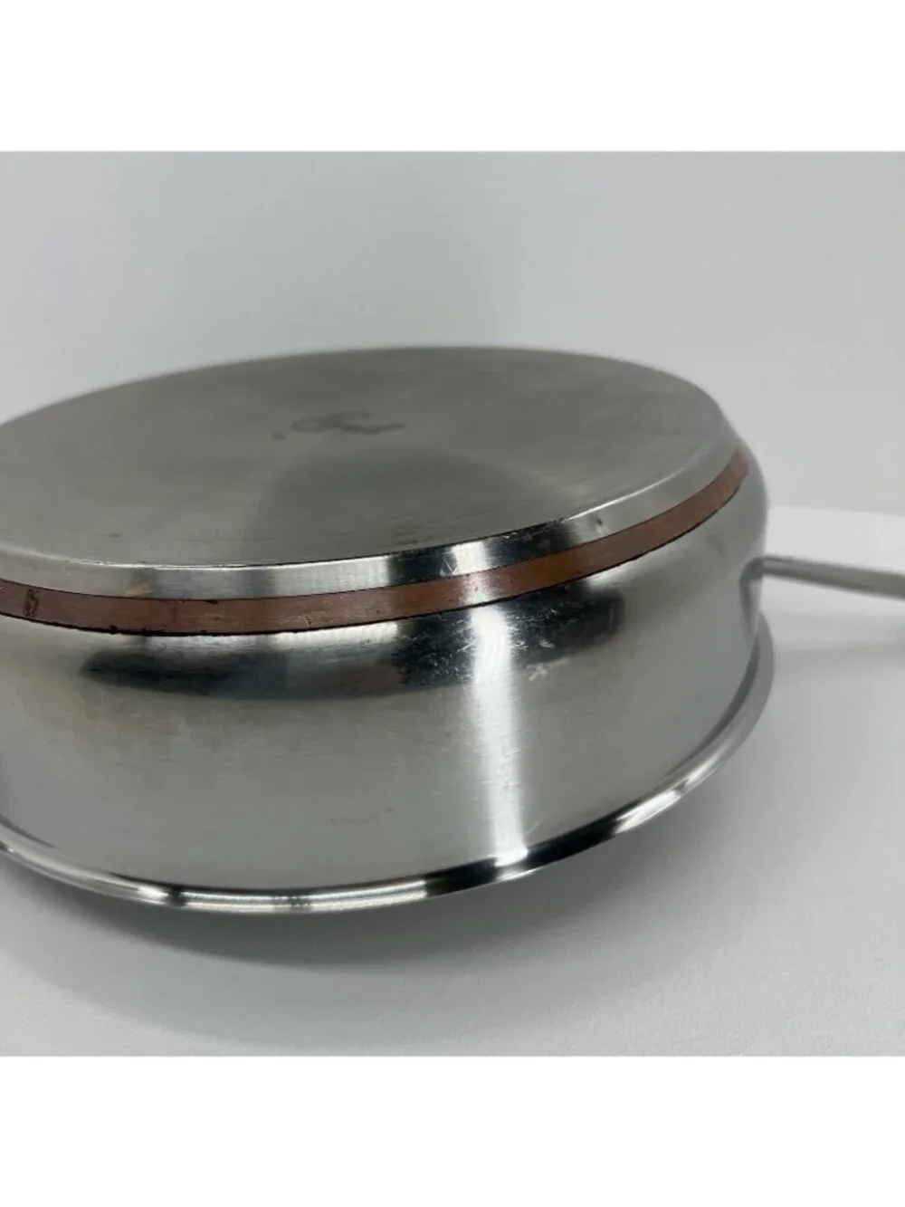 Emeril 3qt Sauté Pan Stainless Steel Copper Band Skillet Helper Handle 10.5 Inch